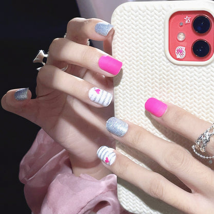 Blumenmuster Press-On Nagelset