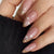 Glitzer-Akzent Mandel-Form Druck-Nagelset Brehn