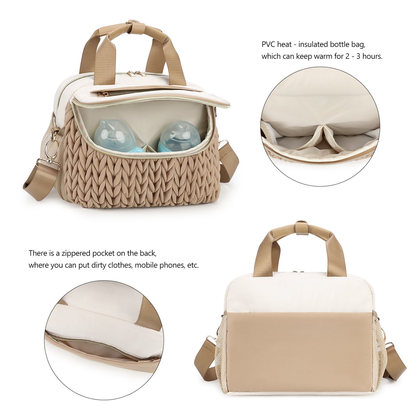 Modische Wickeltasche mit Eleganter Flechtoptik Brehn