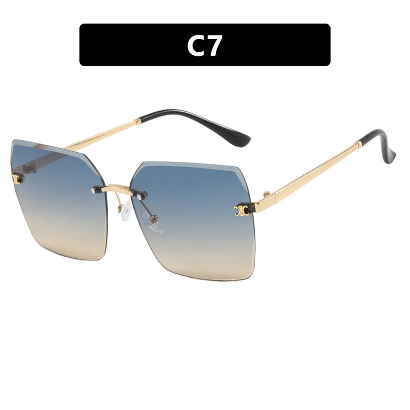 Damen quadratische Sonnenbrille im modernen Design mit filigranem Metallrahmen Brehn