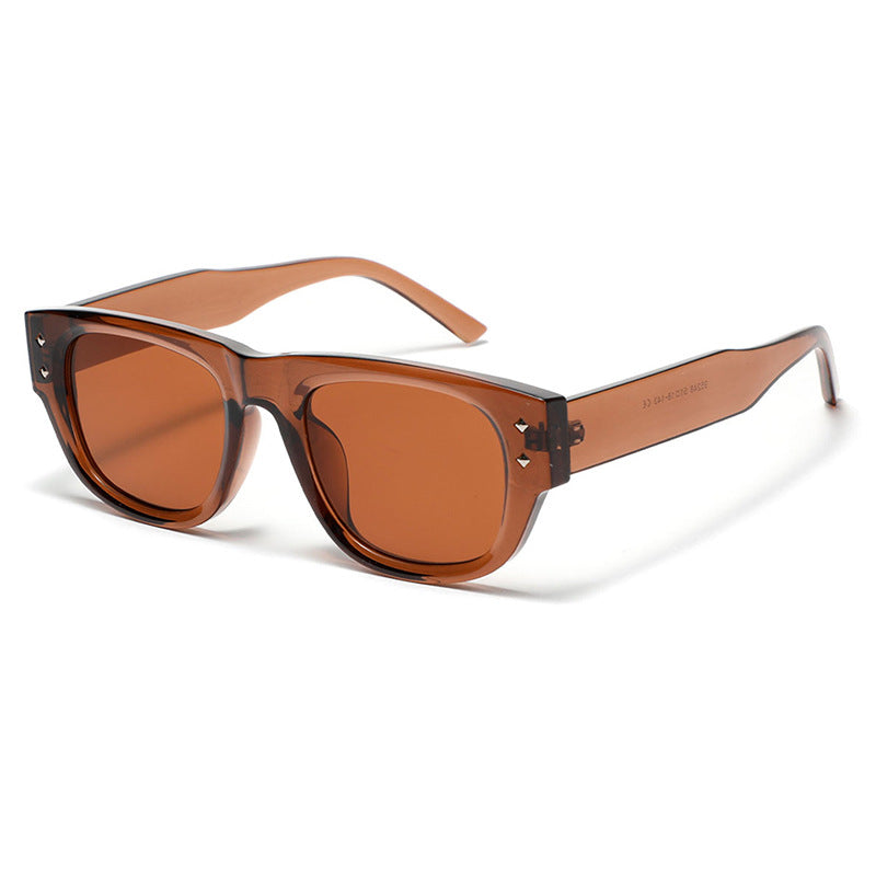 Damen modische Sonnenbrille im trendigen Rechteck-Design Brehn