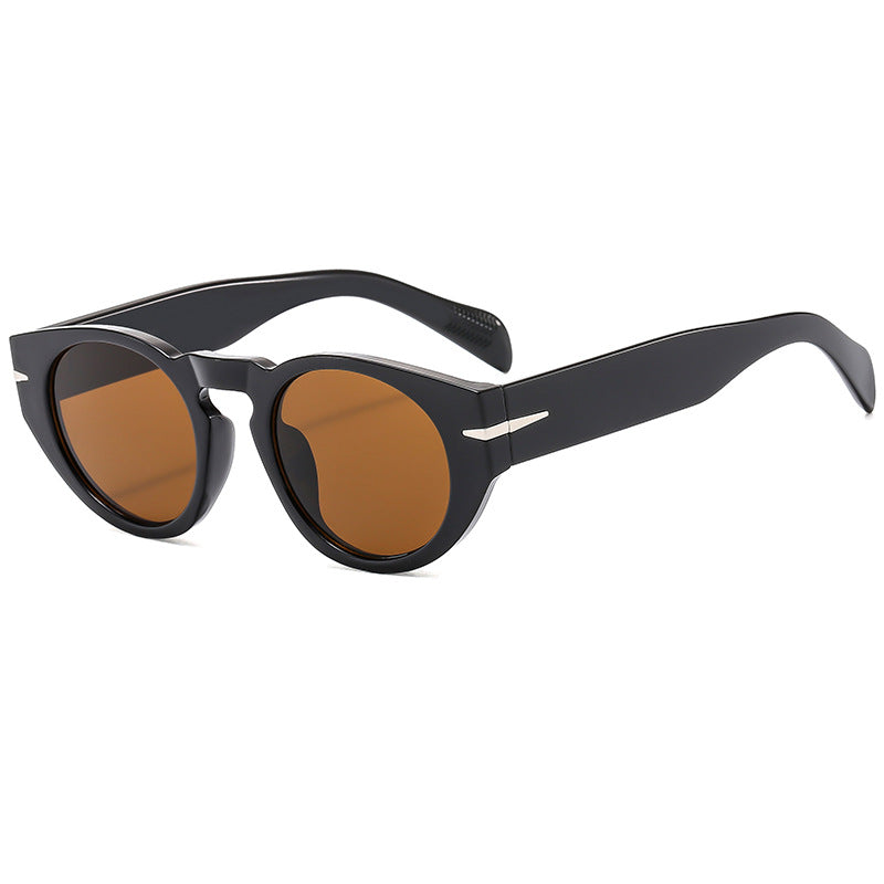 Zeitgenössische Retro Runde Sonnenbrille