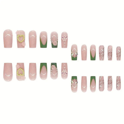 Dekorative Acryl-Blumen Press-On Nagelkunst Brehn