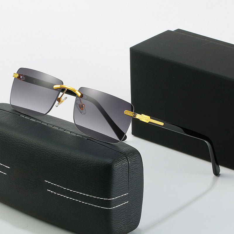 Damen modische Sonnenbrille mit stilvollem, eckigem Rahmen und eleganten Metallakzenten Brehn