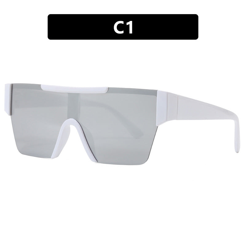 Damen futuristische Sportsonnenbrille mit UV-Schutz und breiter Gläserfläche Brehn