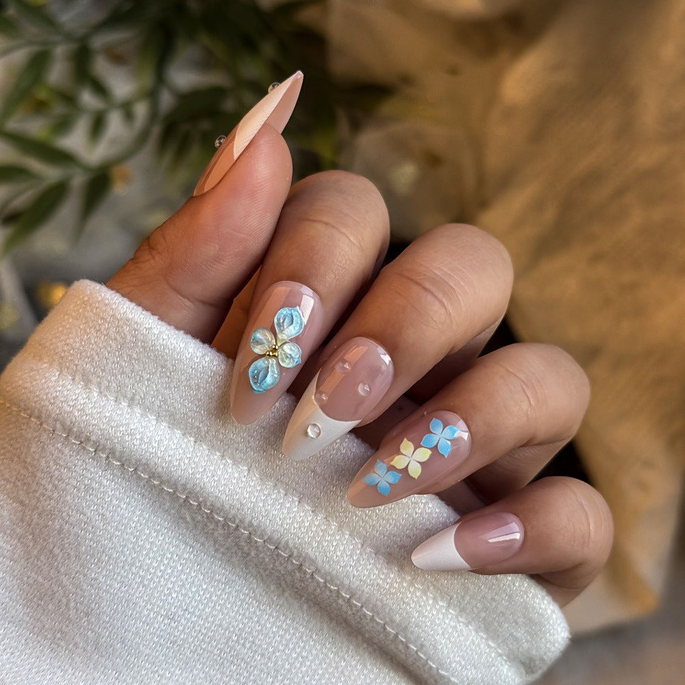 Dekoratives Floral Press-On Nagelkunstset Brehn