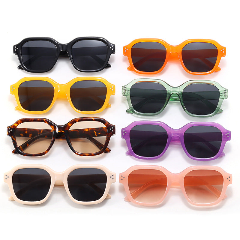 Damen modische quadratische Sonnenbrille mit verspiegelten Gläsern Brehn
