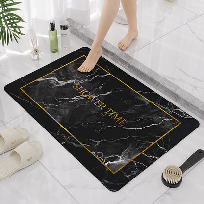 Elegante Marmor Design Badezimmermatte Brehn
