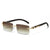 Modische Retro Rechteck-Sonnenbrille Brehn