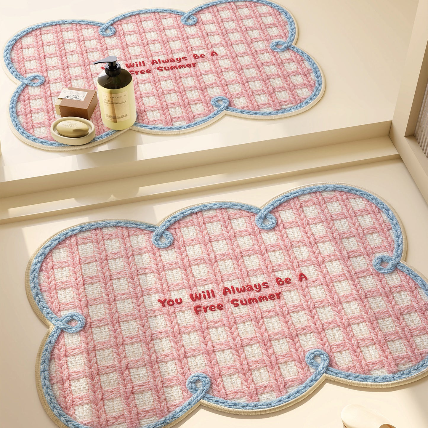 Herz-Muster Badezimmermatte Brehn