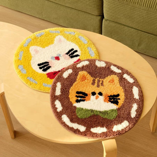 Niedlicher Katzenkopf Plüsch-Teppich Brehn