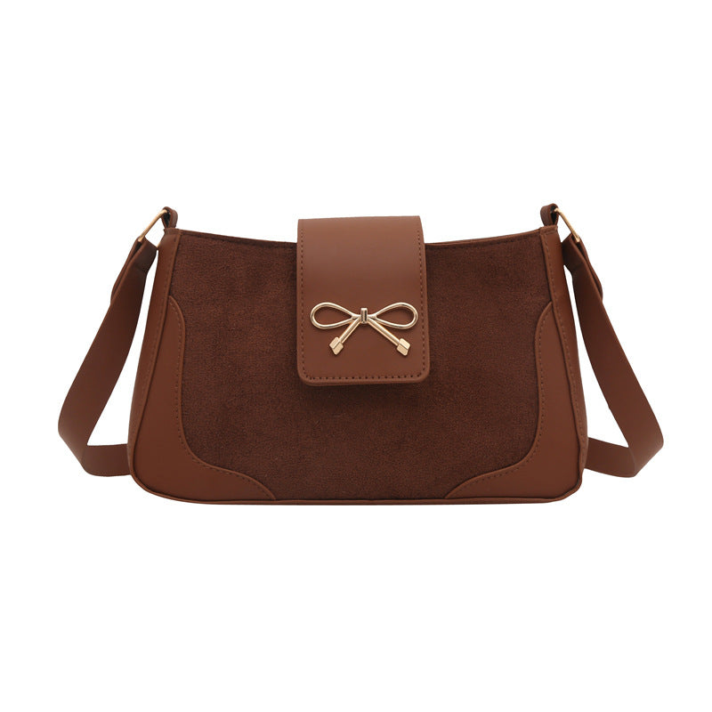 Stylish Faux Suede Handtasche Brehn