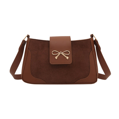Stylish Faux Suede Handtasche Brehn