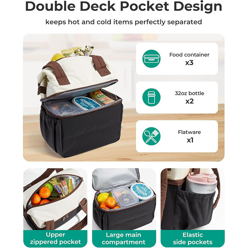 Isolierte Multi-Compartment Lunch Tote Brehn