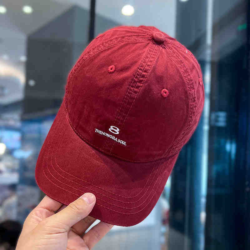 Herren Distressed Baumwoll Baseball Cap Brehn