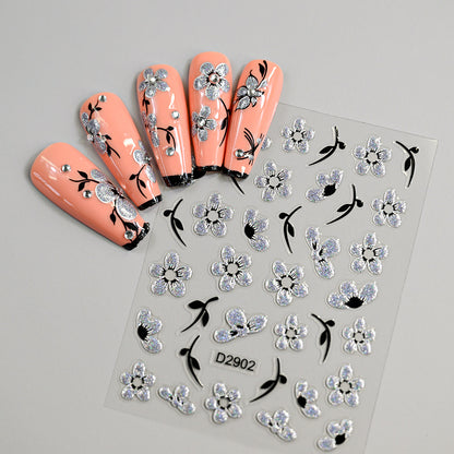 Blumen Nagelkunst Transfer Aufkleber