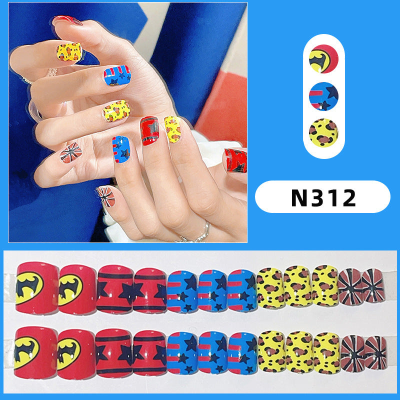 Blumenmuster Press-On Nagelset