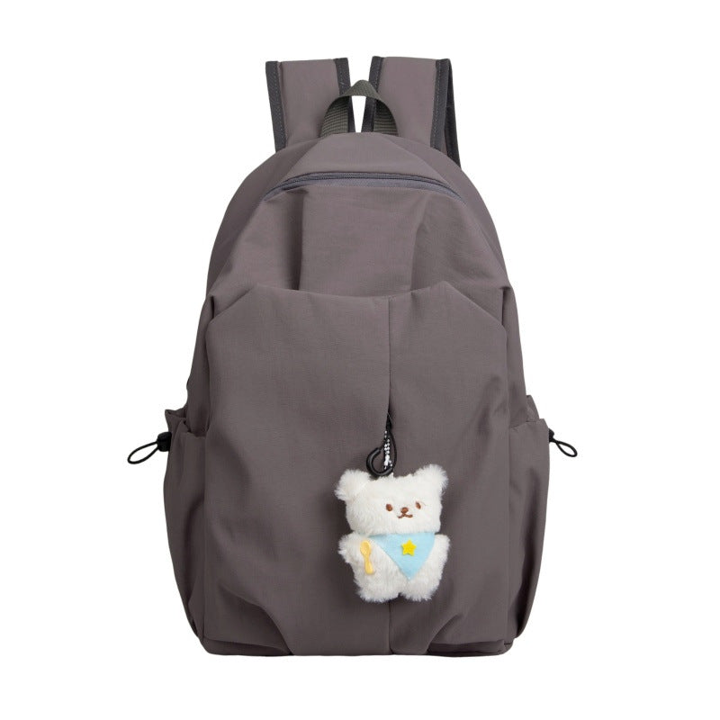 Rucksack mit Hochwertiger Verarbeitung und Süßem Teddy-Anhänger Brehn
