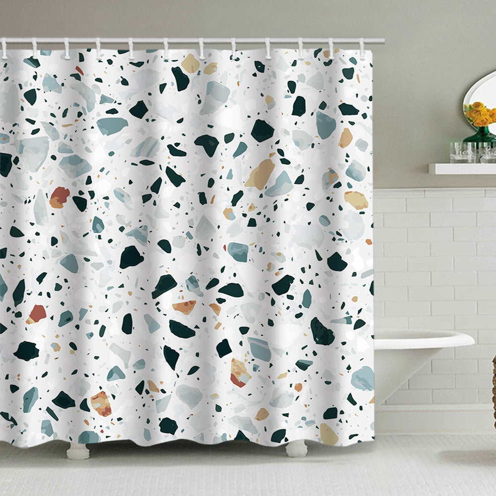 Stylische Terrazzo-Print-Duschvorhang Brehn