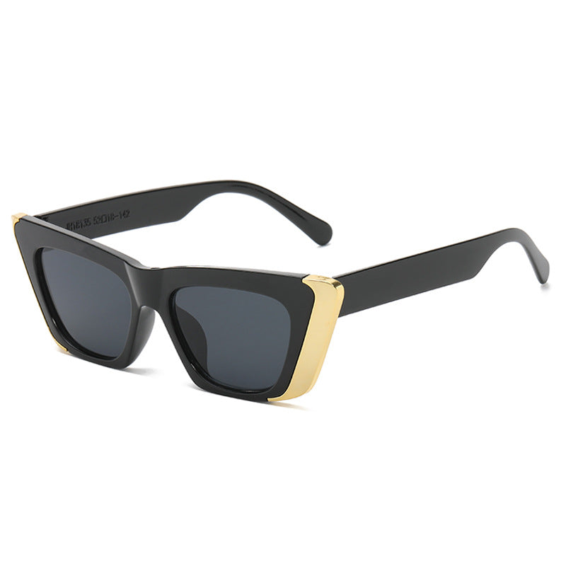 Damen modische Sonnenbrille mit eckigem Rahmen und luxuriösem Innenfutter Brehn
