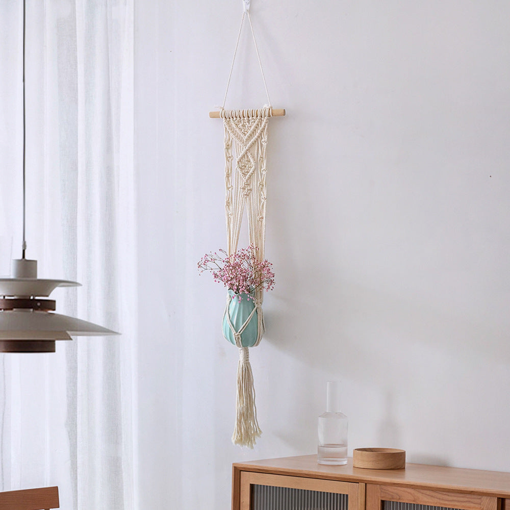 Makramee-Blumenhalter mit elegantem Design