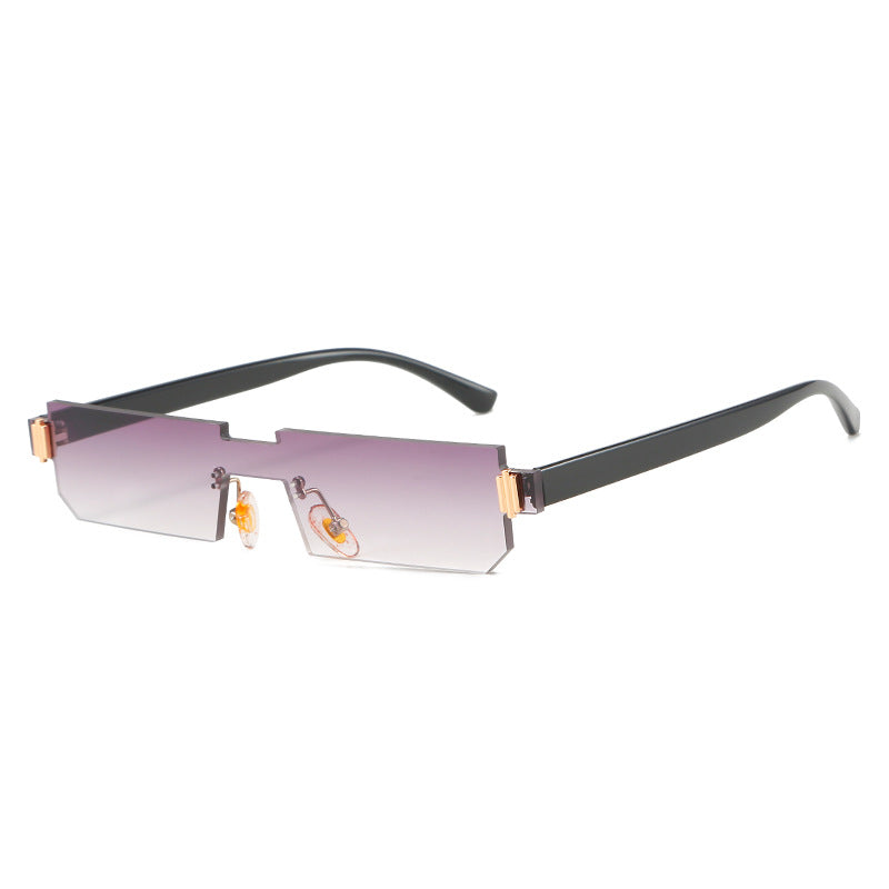 Damen modische geometrische Sonnenbrille mit feinem Rahmen Brehn