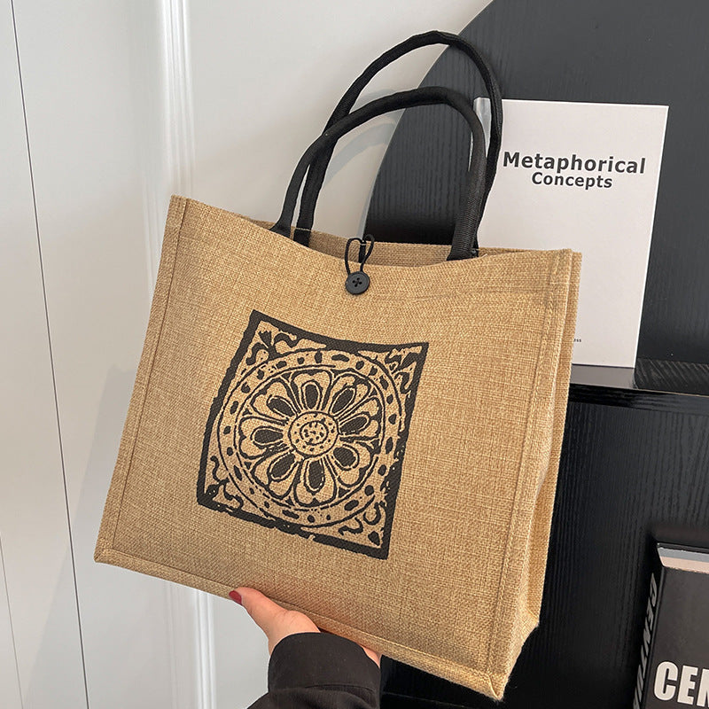 Lässige Jute-Einkaufs-Tasche