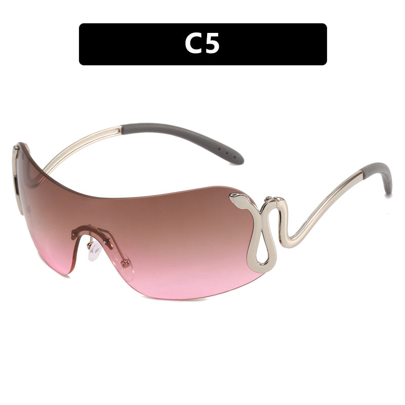 Damen futuristische Sportsonnenbrille mit verspieltem Design Brehn
