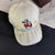 Damen Vintage-inspirierte distressed bestickte Cap Brehn