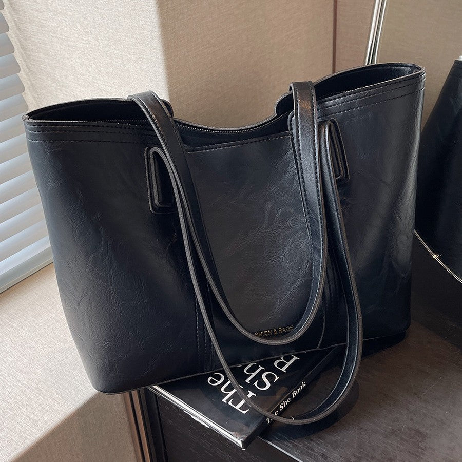 Klassische Leder Tragetasche Brehn