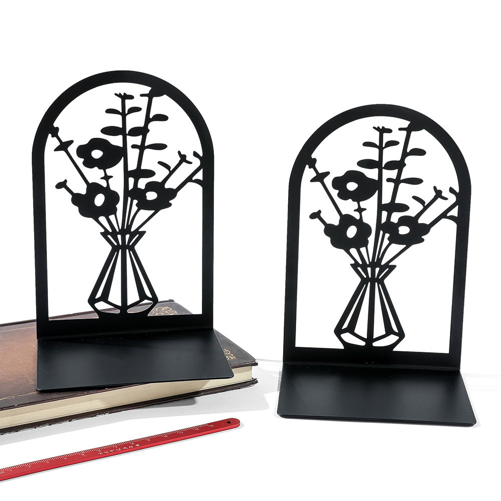 Dekorative florale Metallbuchstützen