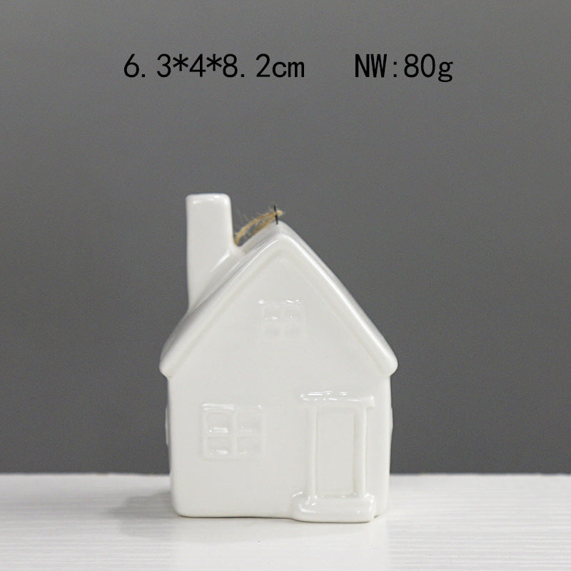 Dekorative Keramikhäuschen Figur Brehn