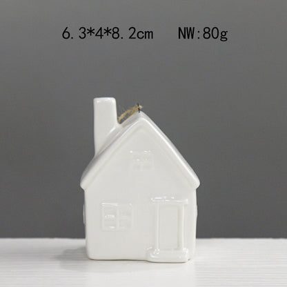 Dekorative Keramikhäuschen Figur Brehn