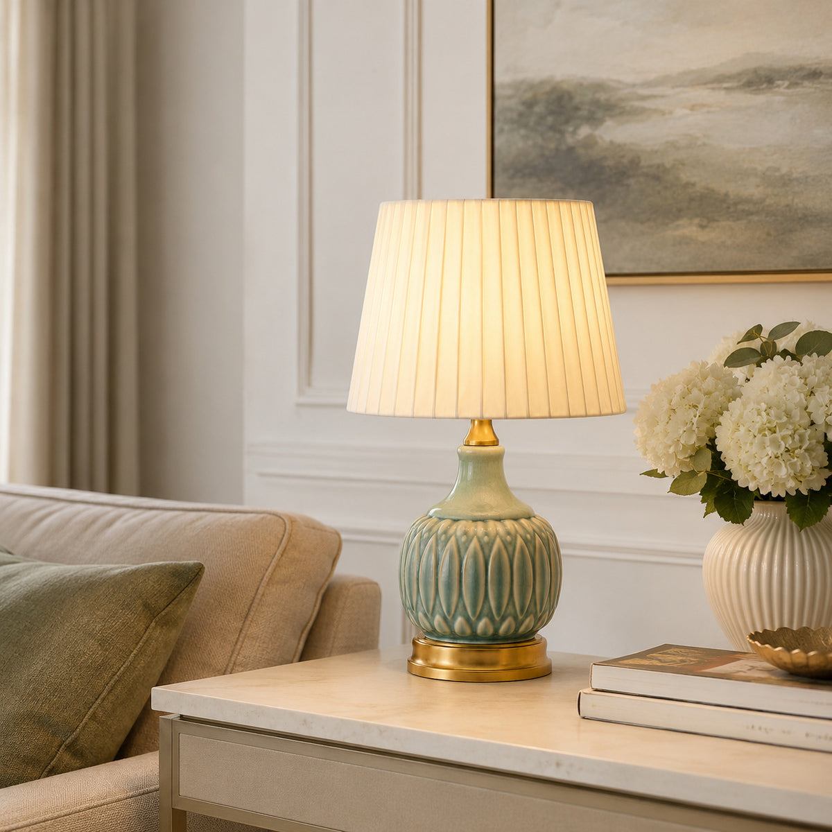 Elegante dekorative Tischlampe