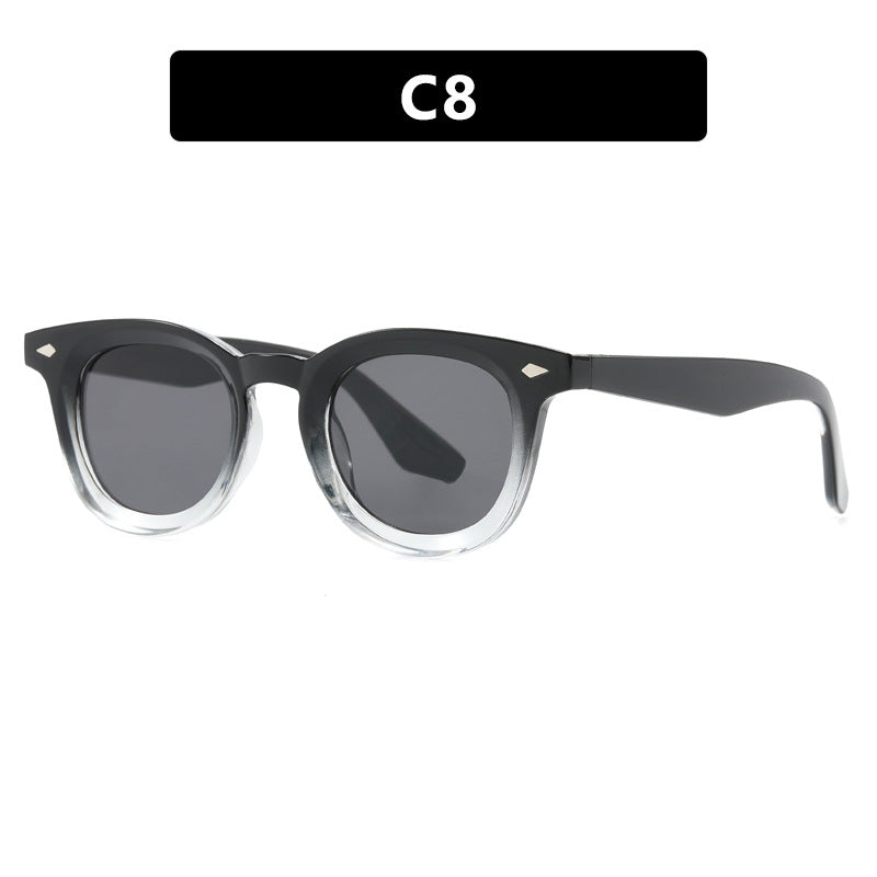 Damen modische Cat-Eye Sonnenbrille mit transparentem Rahmen Brehn