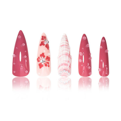 Premium Floral Stiletto Nail Enhancements Brehn