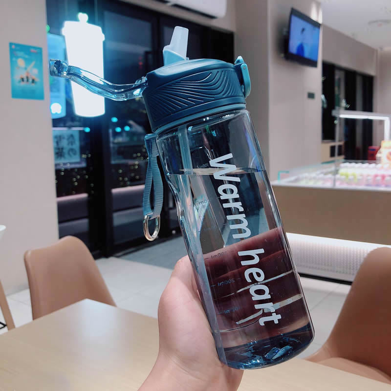 Damen Praktische Trinkflasche mit Tragegriff und Auslaufschutz Brehn