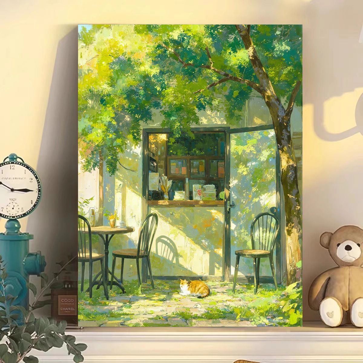 Gemütliche Café-Szene Leinwandkunst Brehn