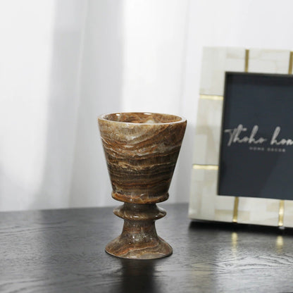 Eleganter dekorativer Marmor Kerzenhalter