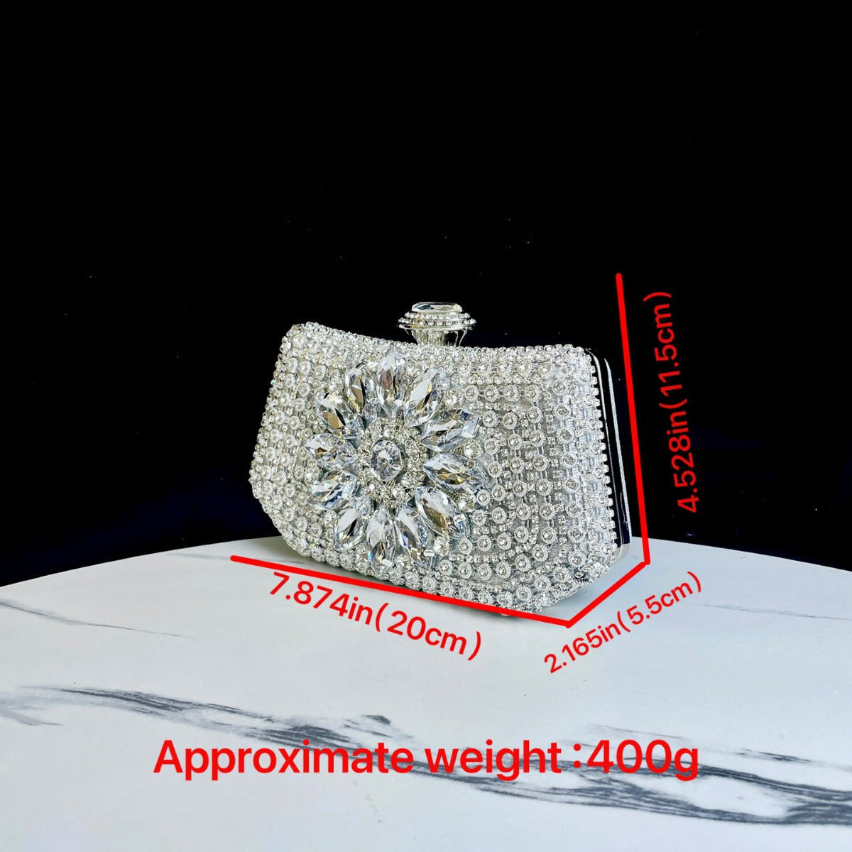 Glänzende Strass Dekorative Clutch