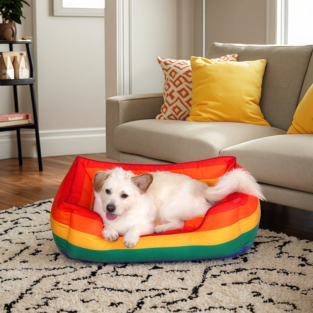 Buntes Hundebett