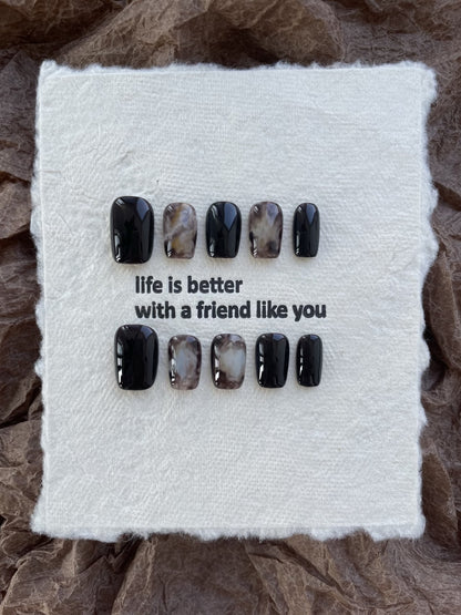 Abstract Marble Design Press-On Nails