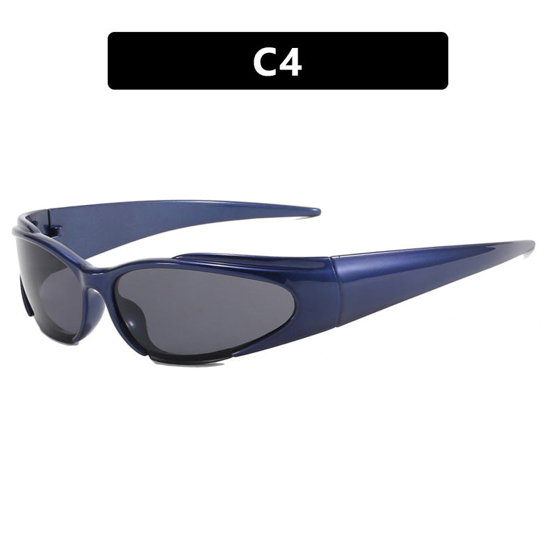 Damen Sportliche UV-Schutz-Sonnenbrille mit aerodynamischem Design Brehn