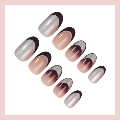 Kunstnagelset mit elegantem Farbverlauf und Glitzerakzenten Brehn