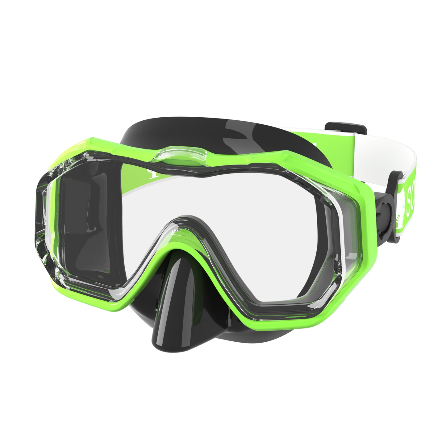 Hochwertige Tauchmaske mit Flexiblem Silikonrand und Uv-Schutz Brehn