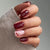 Elegantes Press-On-Nagel-Set mit Kirschakzent-Design Brehn