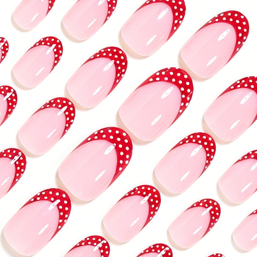 Dekoratives French Tip Nagelkunst Set Brehn