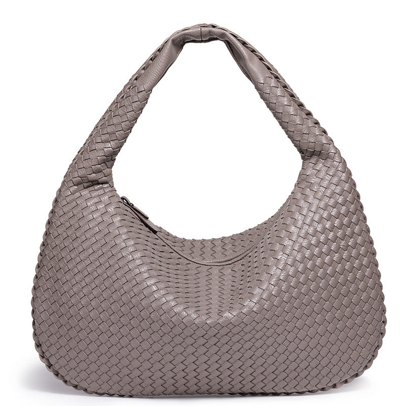 Woven Leather Schultertasche Brehn