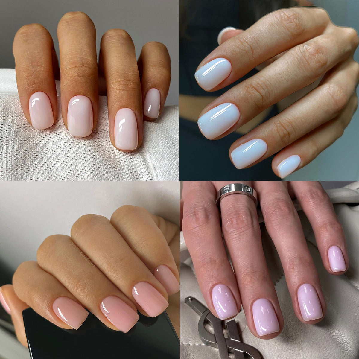 Elegantes glänzendes quadratisches Nagelset Brehn
