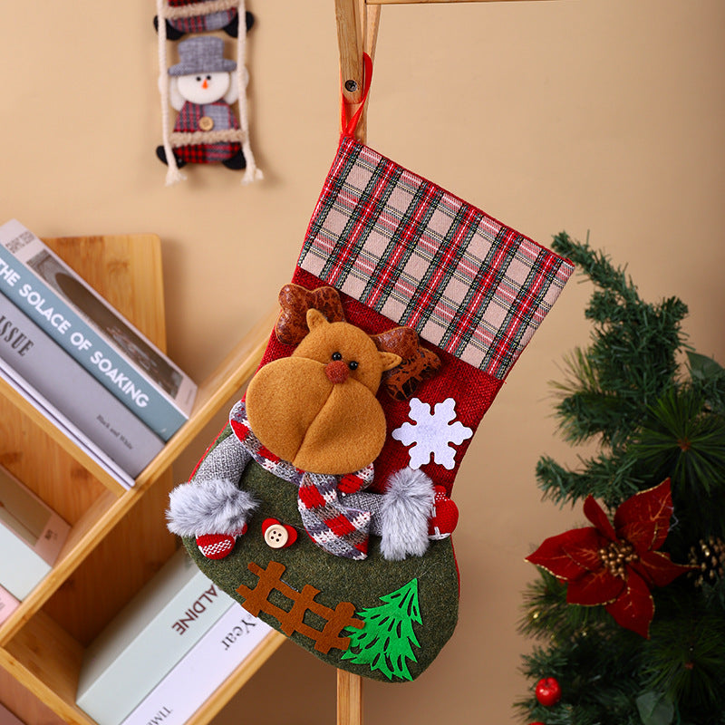 Weihnachtsstrumpf mit kreativen Motiven Brehn